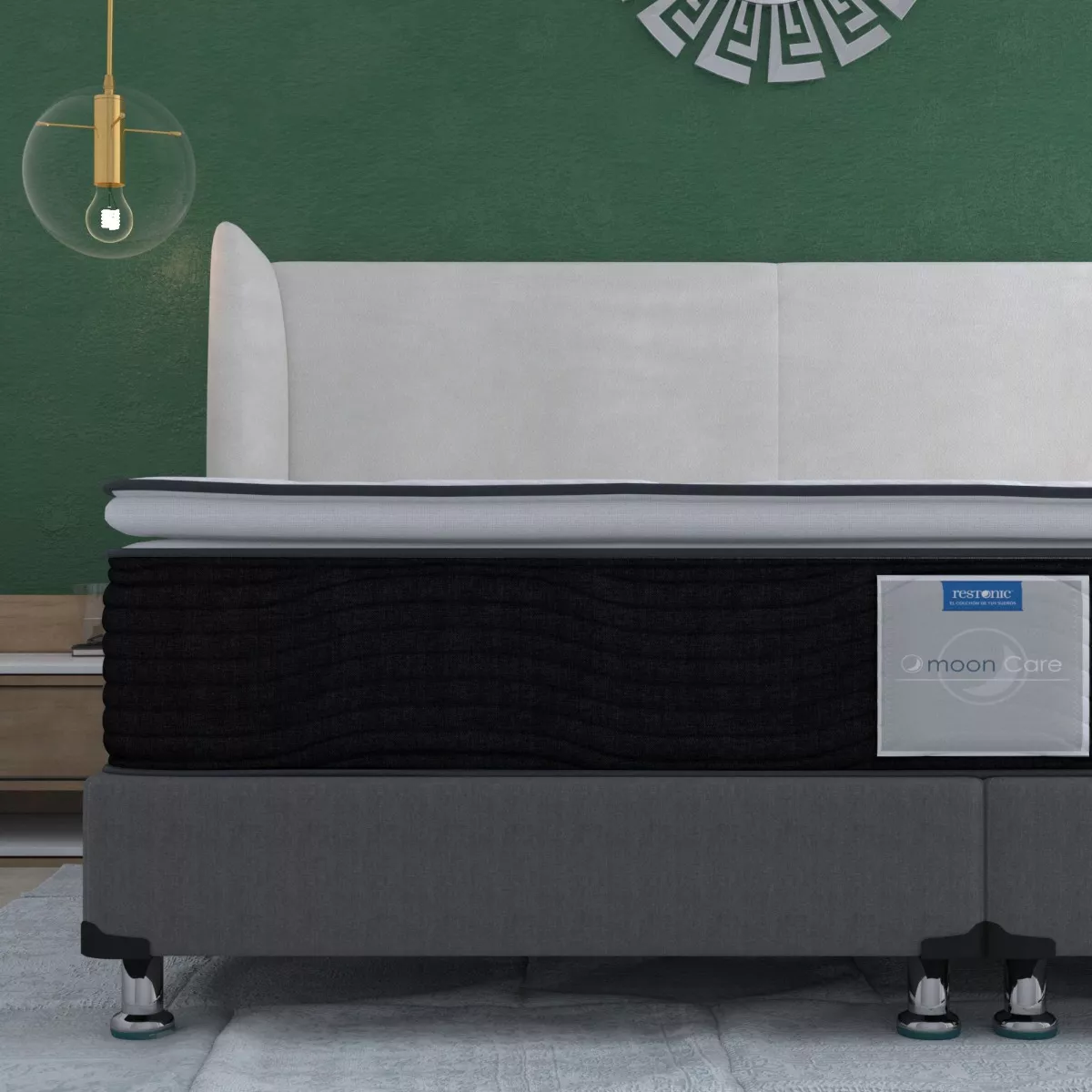 Colchón King Size Restonic Ultrafoam Ortopédico+2 Almohadas