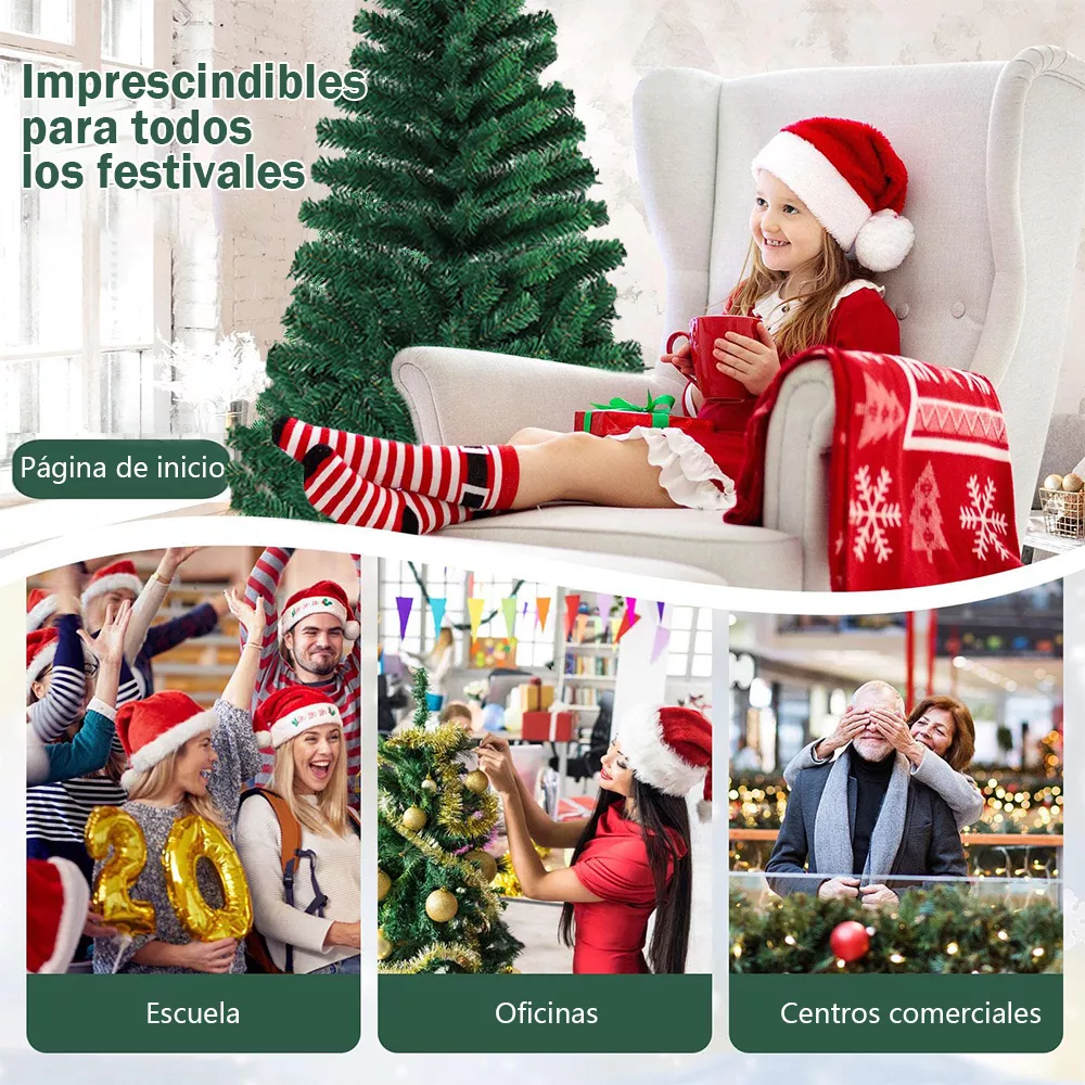 Abundio-SDS-70 Árbol De Navidad Encriptado De 2,1 M De Altura Y 1200 Ramas