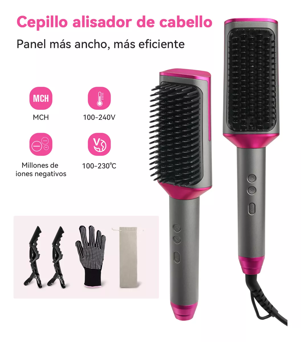 Cepillo Alaciador Electrico Cabello Alisador Iones 14 Modos