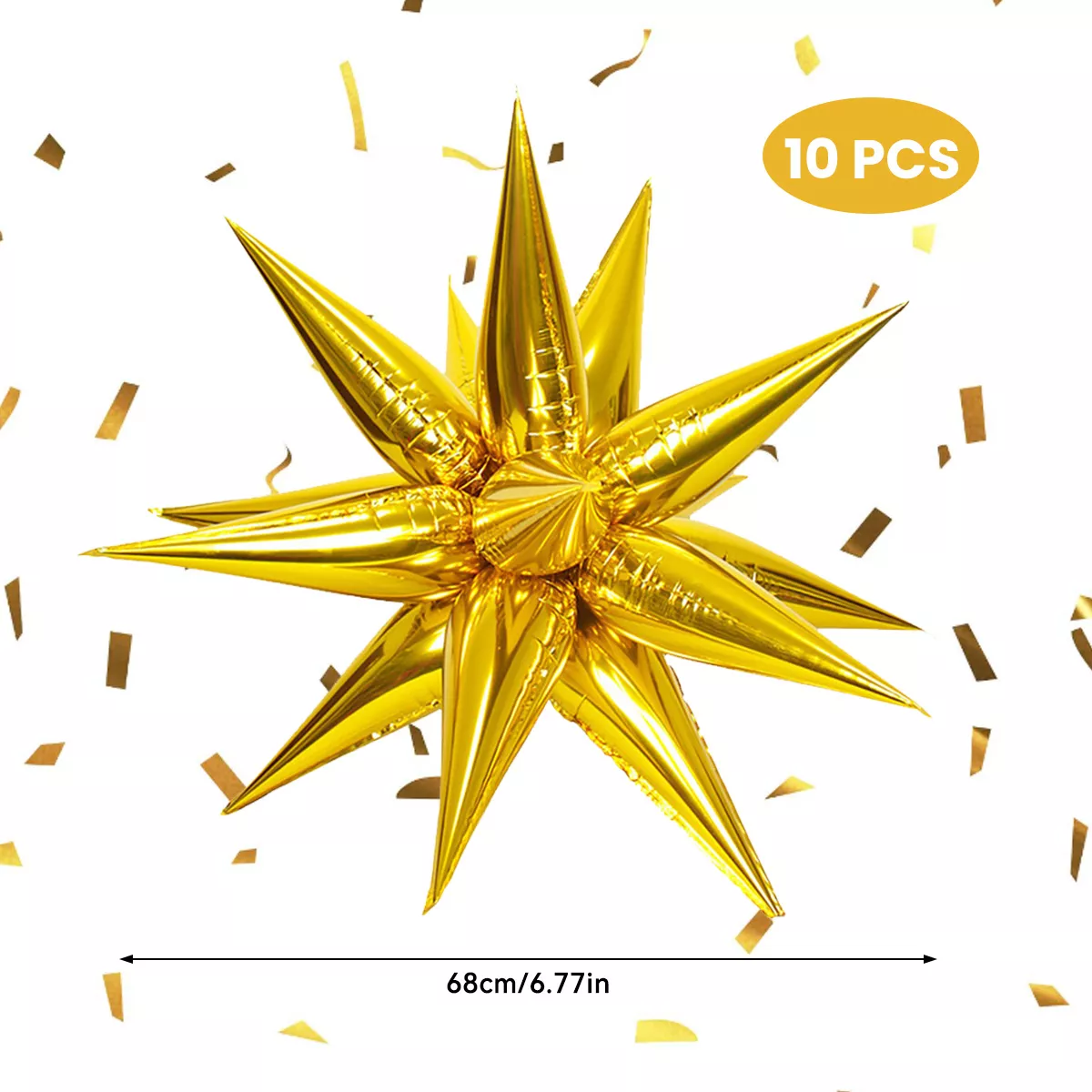 10pzs Globos Estrella Picos Para Cumpleaño Decoracion Fiesta