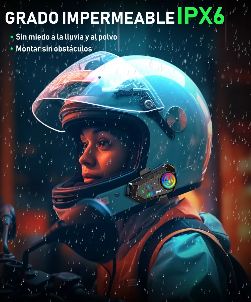 Intercomunicadores Casco Audífonos Bluetooth Para Moto 2pcs