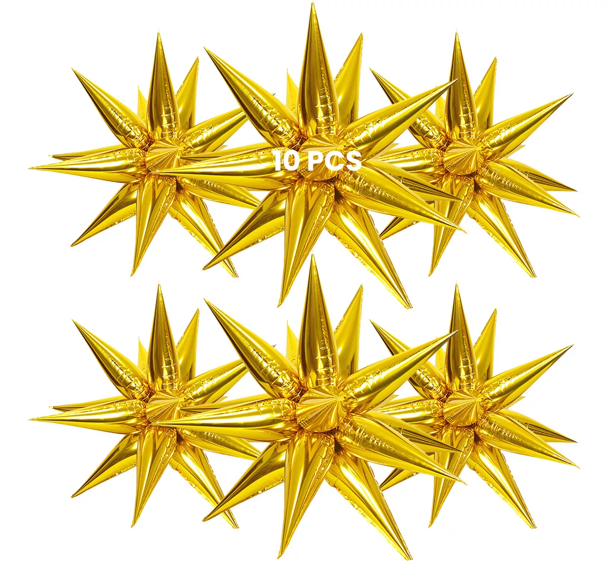 10pzs Globos Estrella Picos Para Cumpleaño Decoracion Fiesta