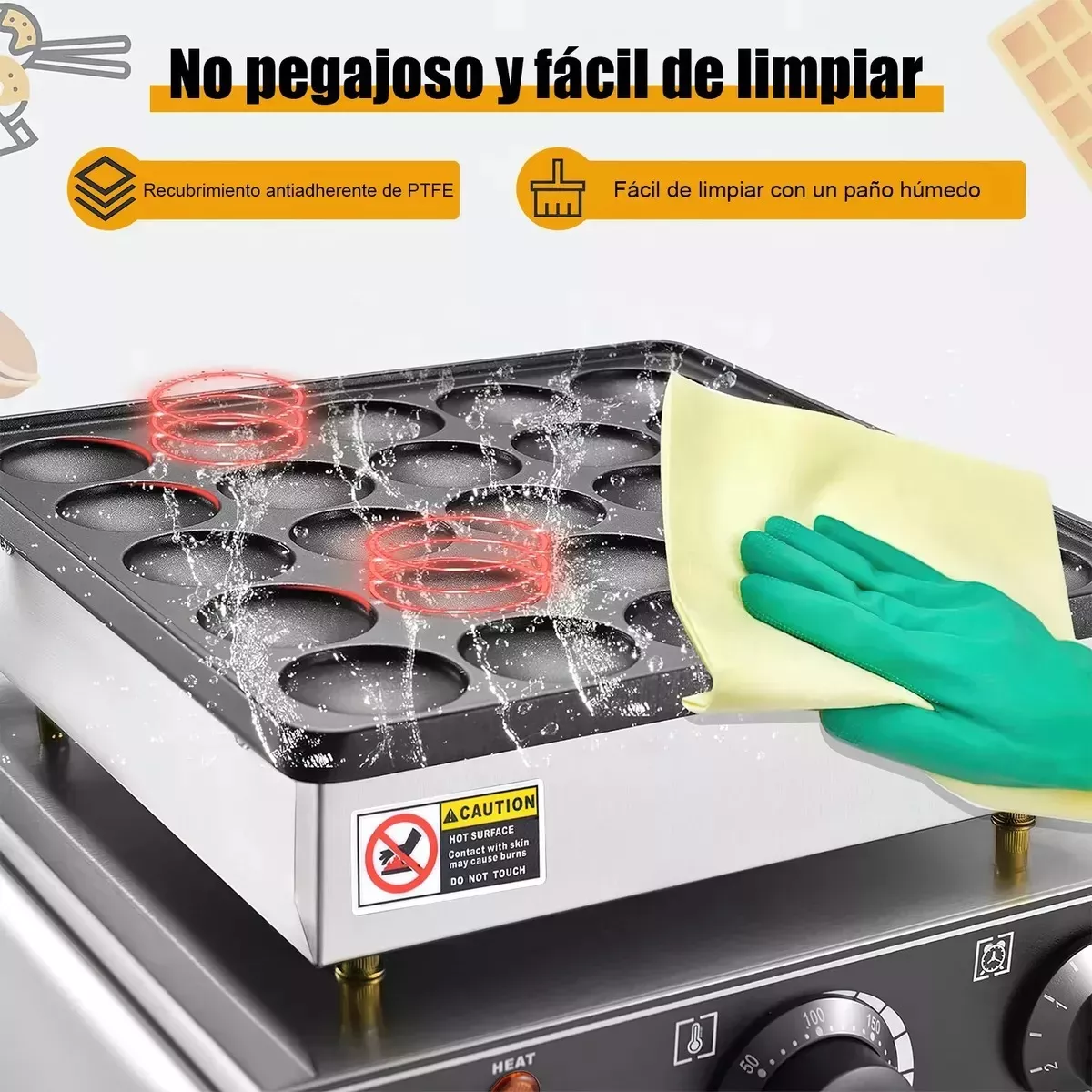 Maquina Electrica Industrial Mini Hotcakes 25 Piezas Comercial Muffins Pancacke