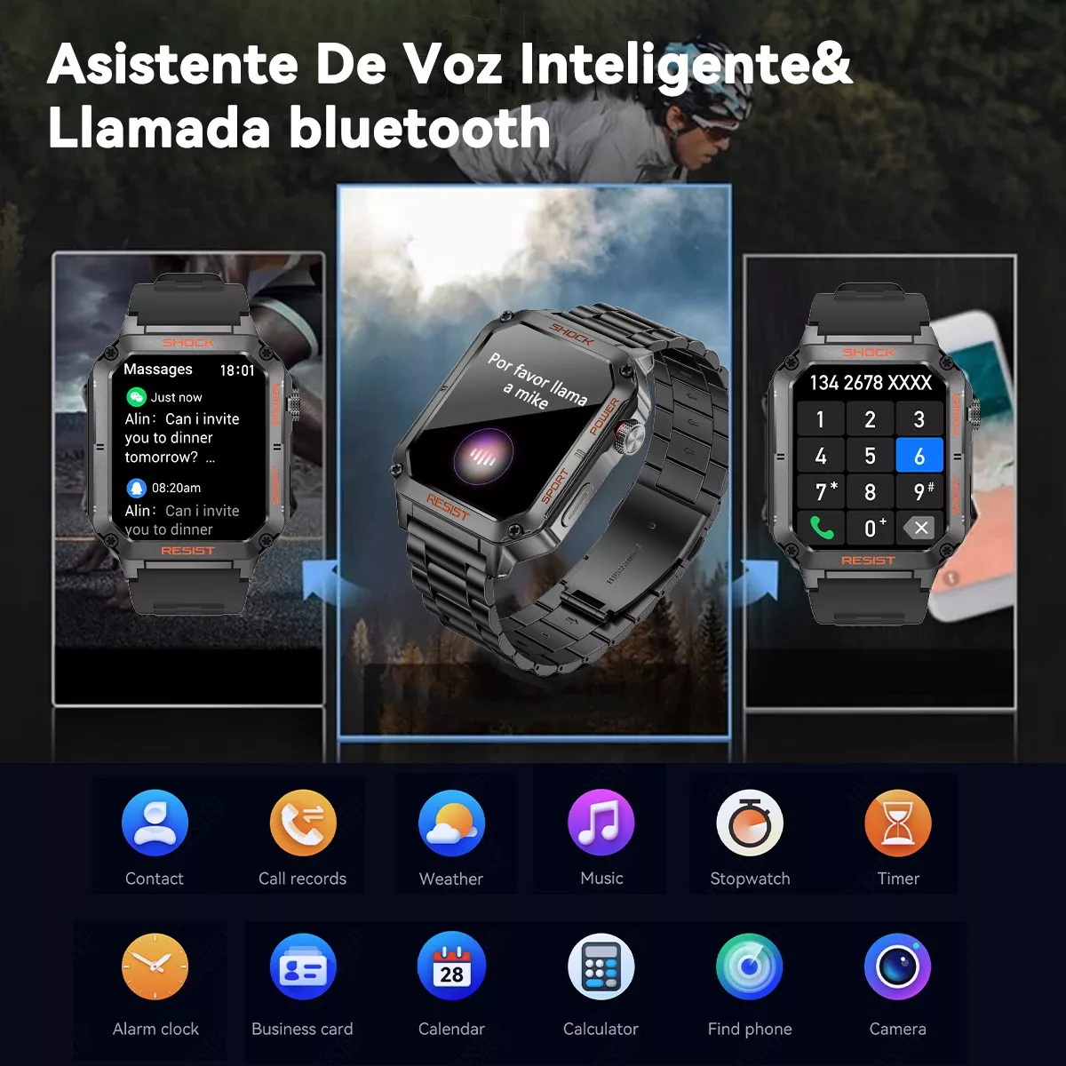 Reloj Smartwatch 1.91'' Reloj Inteligente Bluetooth Llamada