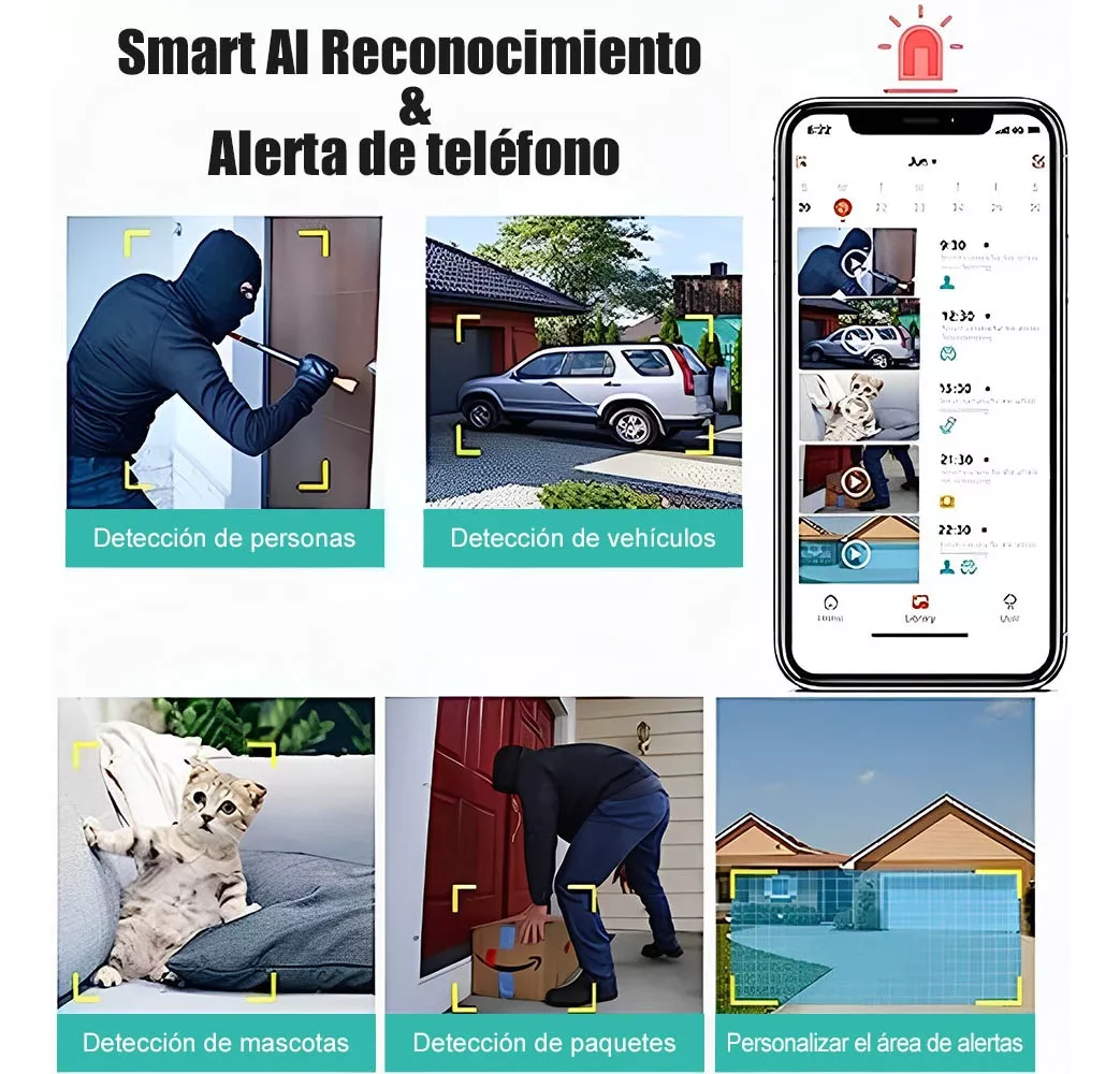 Cámara De Seguridad Exterior Wifi 2mp Hd Vigilancia /alarmaa