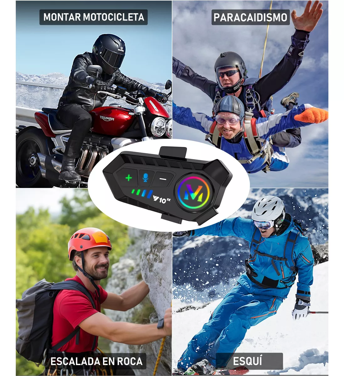 Intercomunicadores Casco Audífonos Bluetooth Para Moto 2pcs