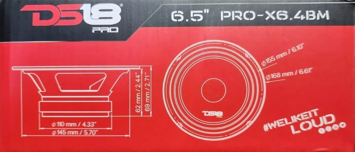 Paquete De 4 Bocinas Medio Rango Ds18+amplificador Db Drive