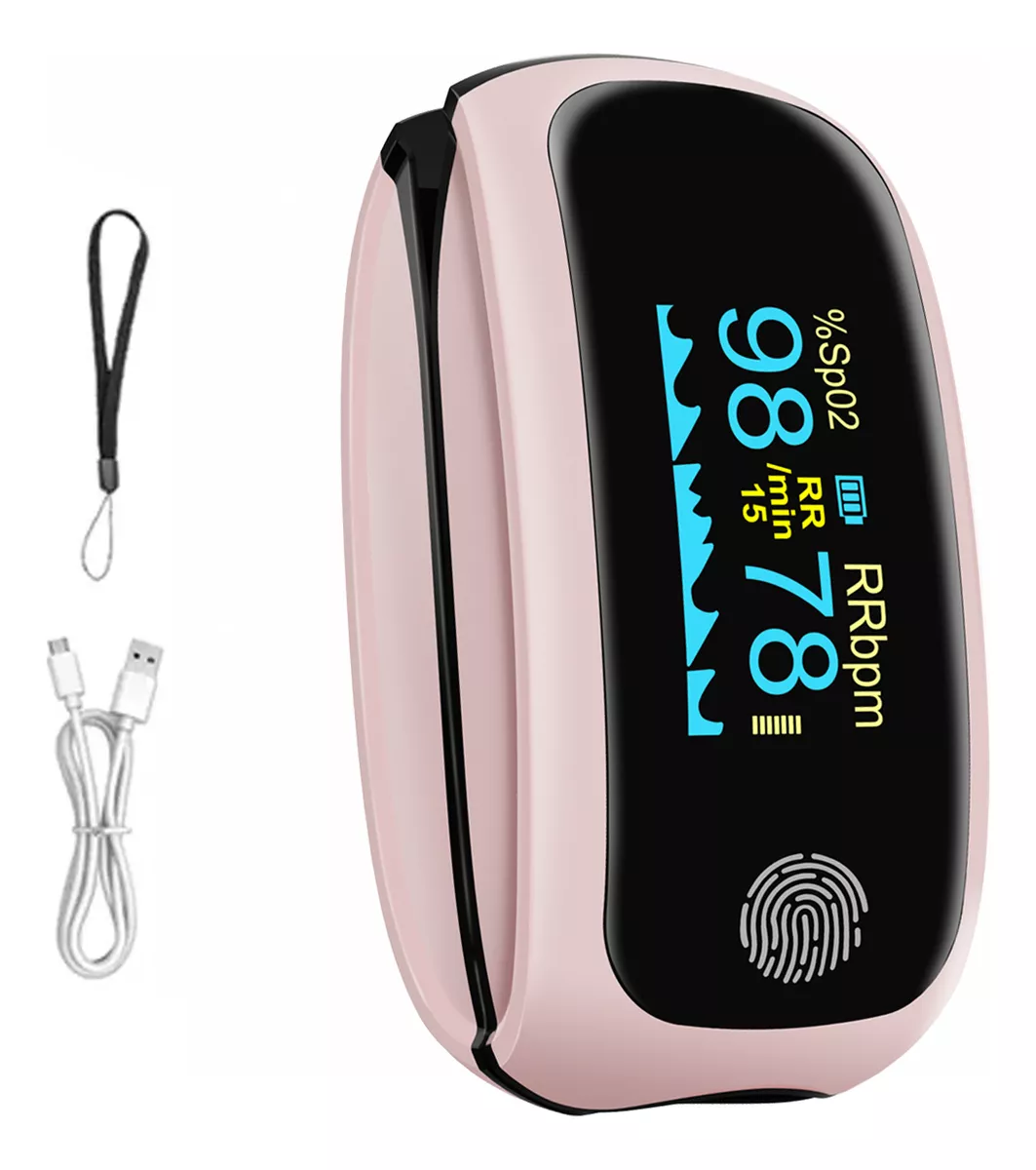 Recargable Usbc Con Oximetro De Dedo Instrumento Inteligente