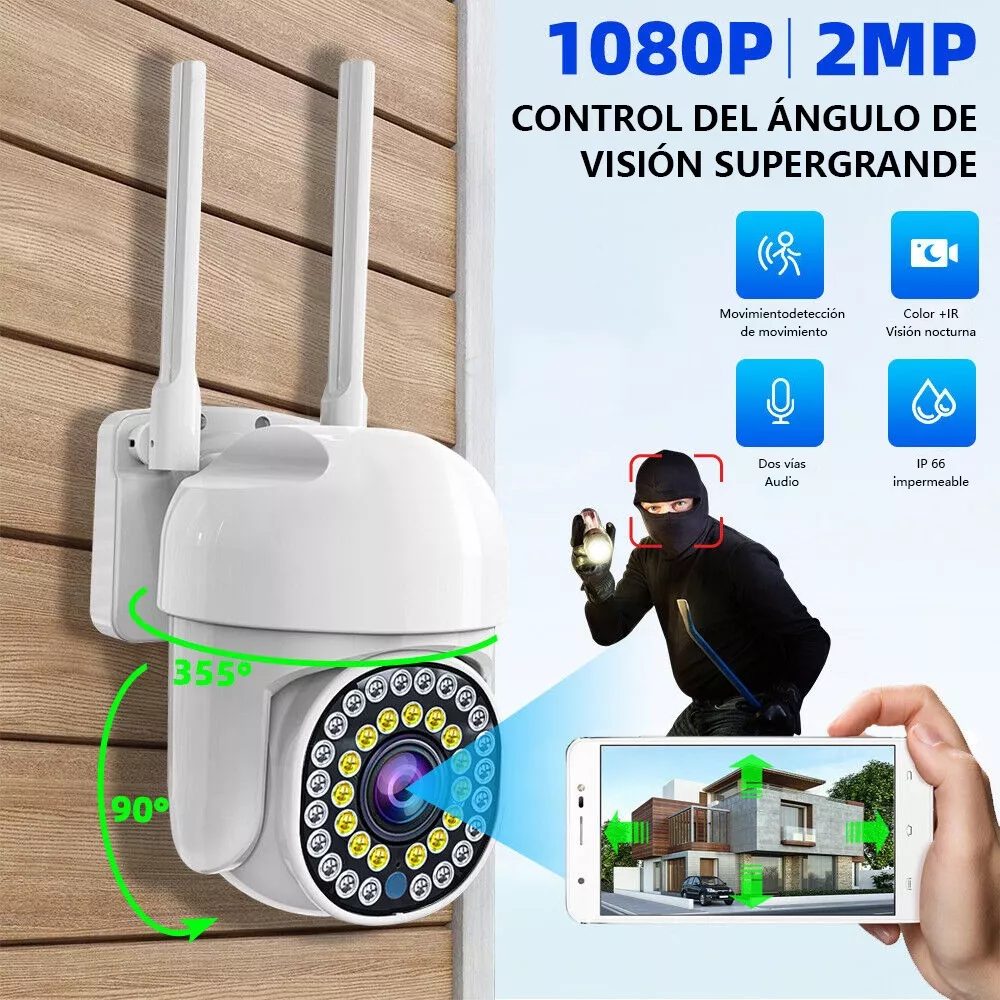 Cámara Espía Mvpsmart Q10 Hd 2mp Inalámbrica Ptz Foco