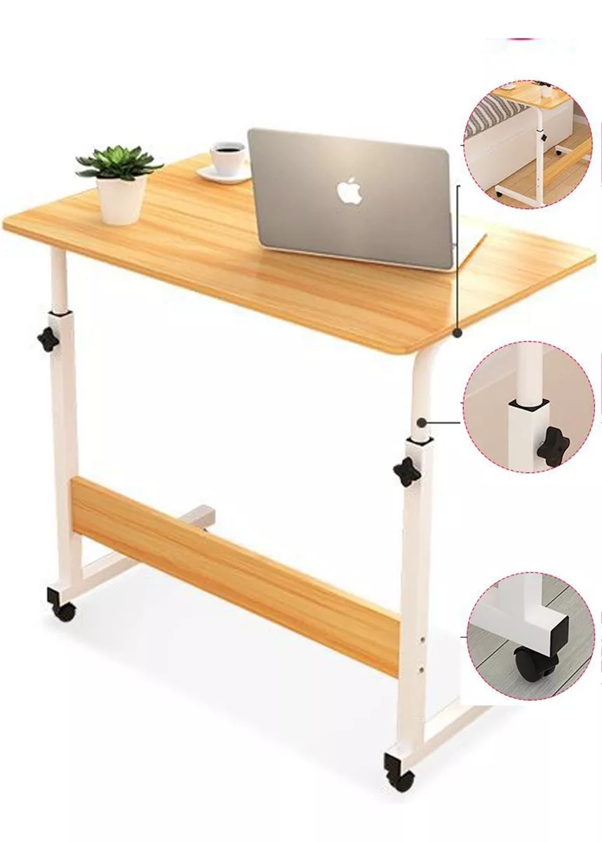Escritorio Móvil Regulable En Altura Con Ruedas Mesa Auxilia