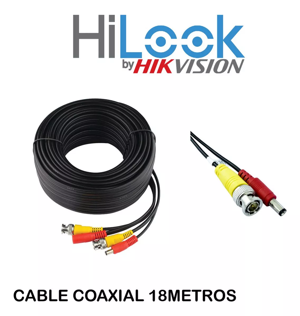 Kit Circuito Cerrado Hilook Dvr 8 Canales 6 Camaras 1080p 2mp Full Hd Thc-b120-pc Cable coaxial 18mts + Disco Duro 2tb