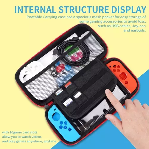 Kit De 30 Accesorios Funda Para Nintendo Switch Oled Estuche
