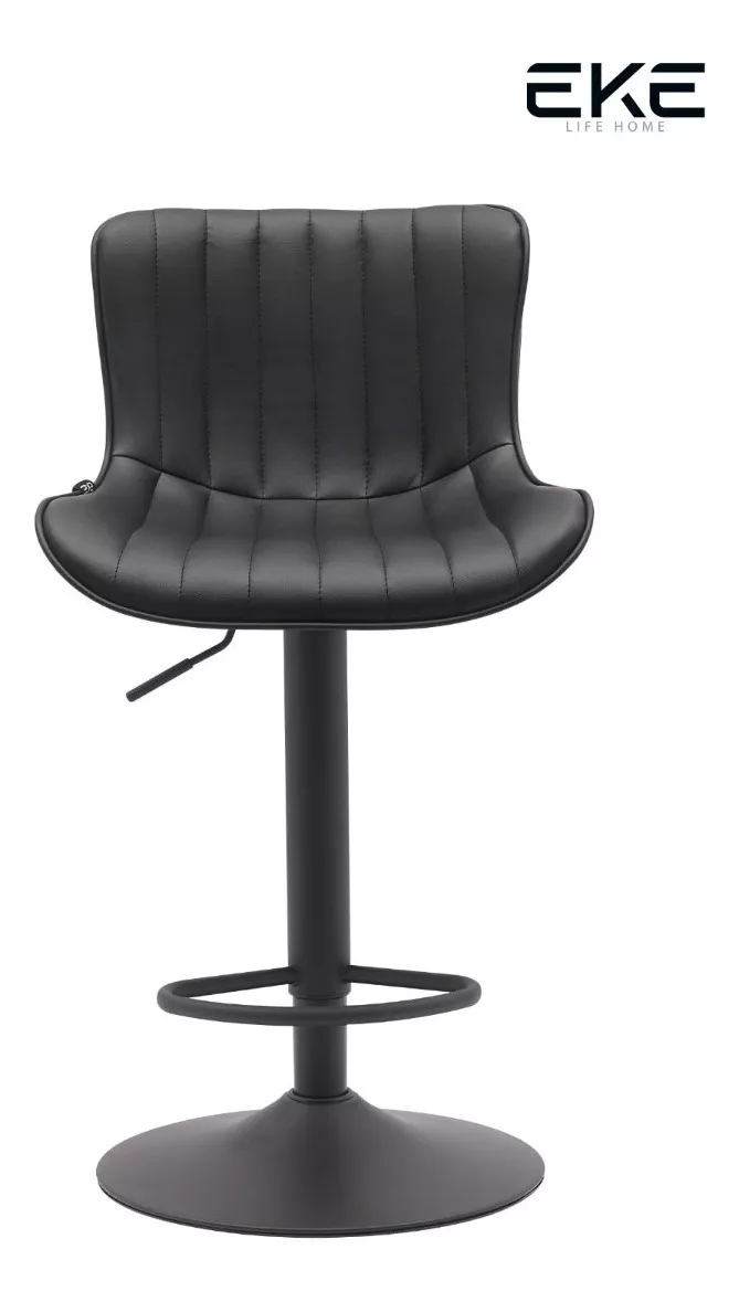 Set 2 Bancos Giratorios Respaldo Cocina Desayunador Barra Color Marrón