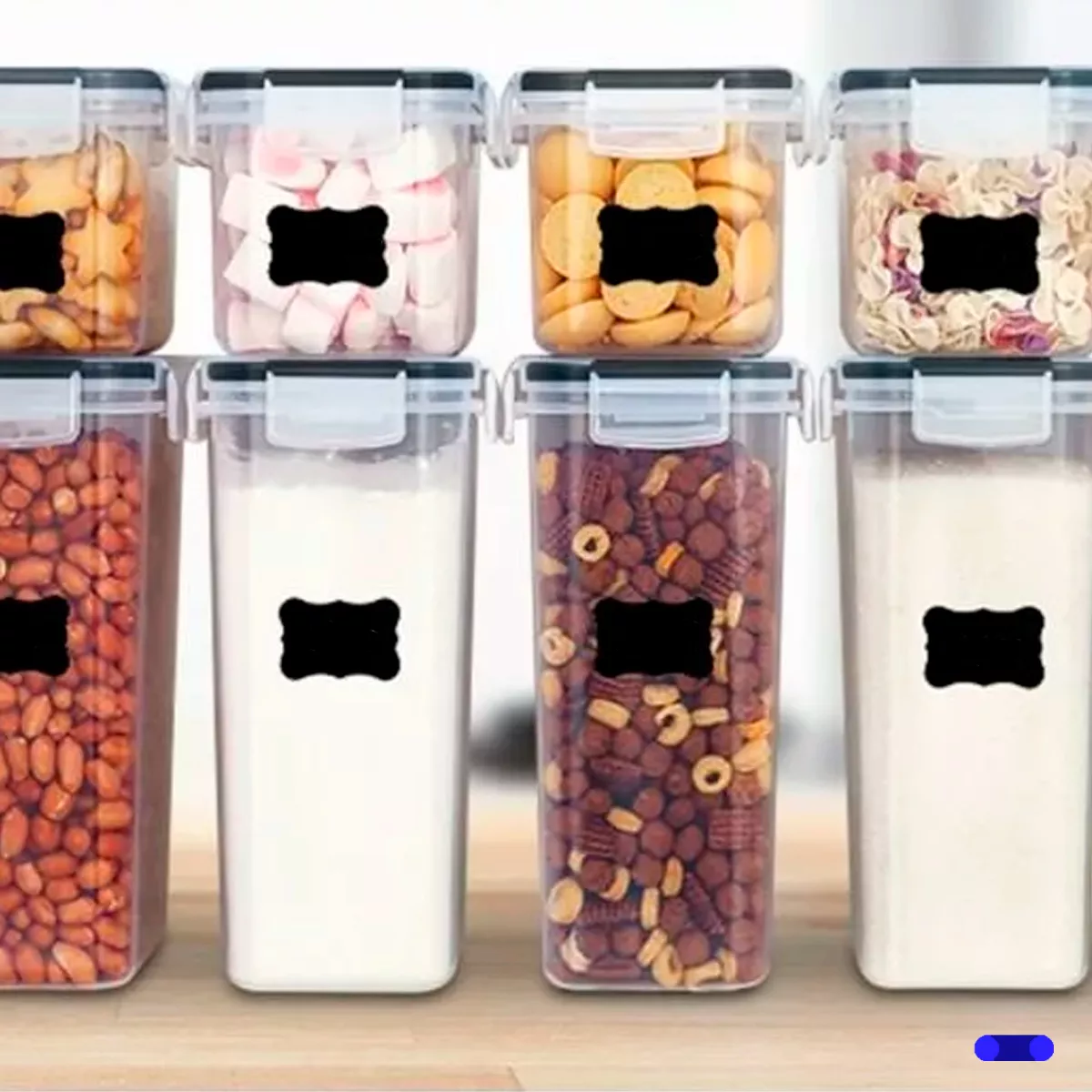 Recipientes Herméticos Para Almacenamiento De Alacena Chefs Path CP-Tall Negro