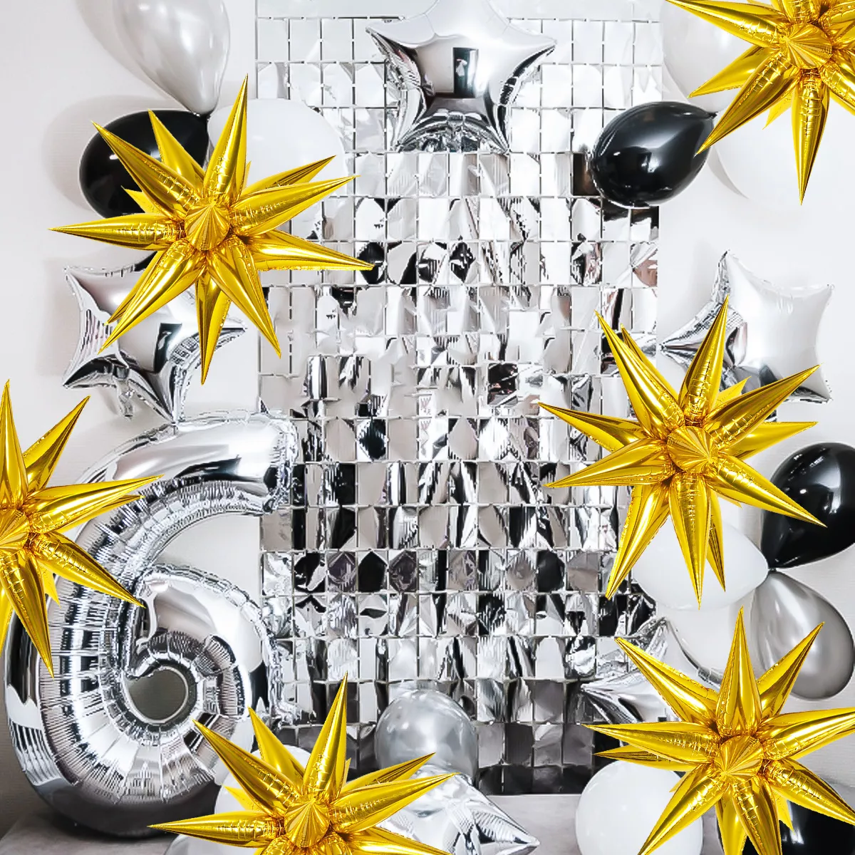10pzs Globos Estrella Picos Para Cumpleaño Decoracion Fiesta