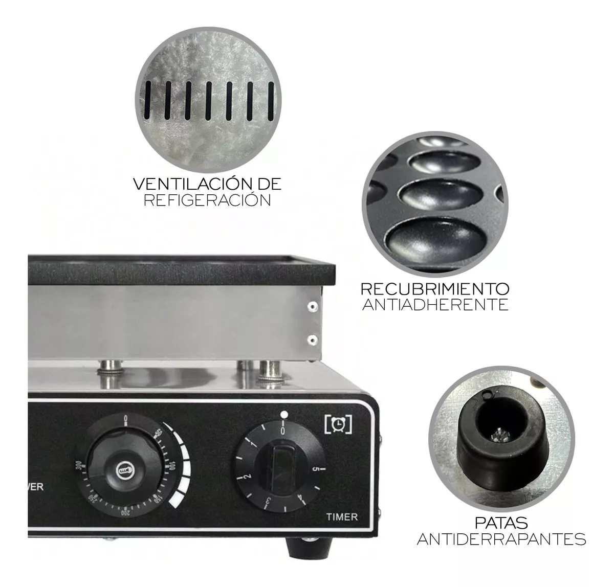 Maquina Electrica Industrial Mini Hotcakes 25 Piezas Comercial Muffins Pancacke