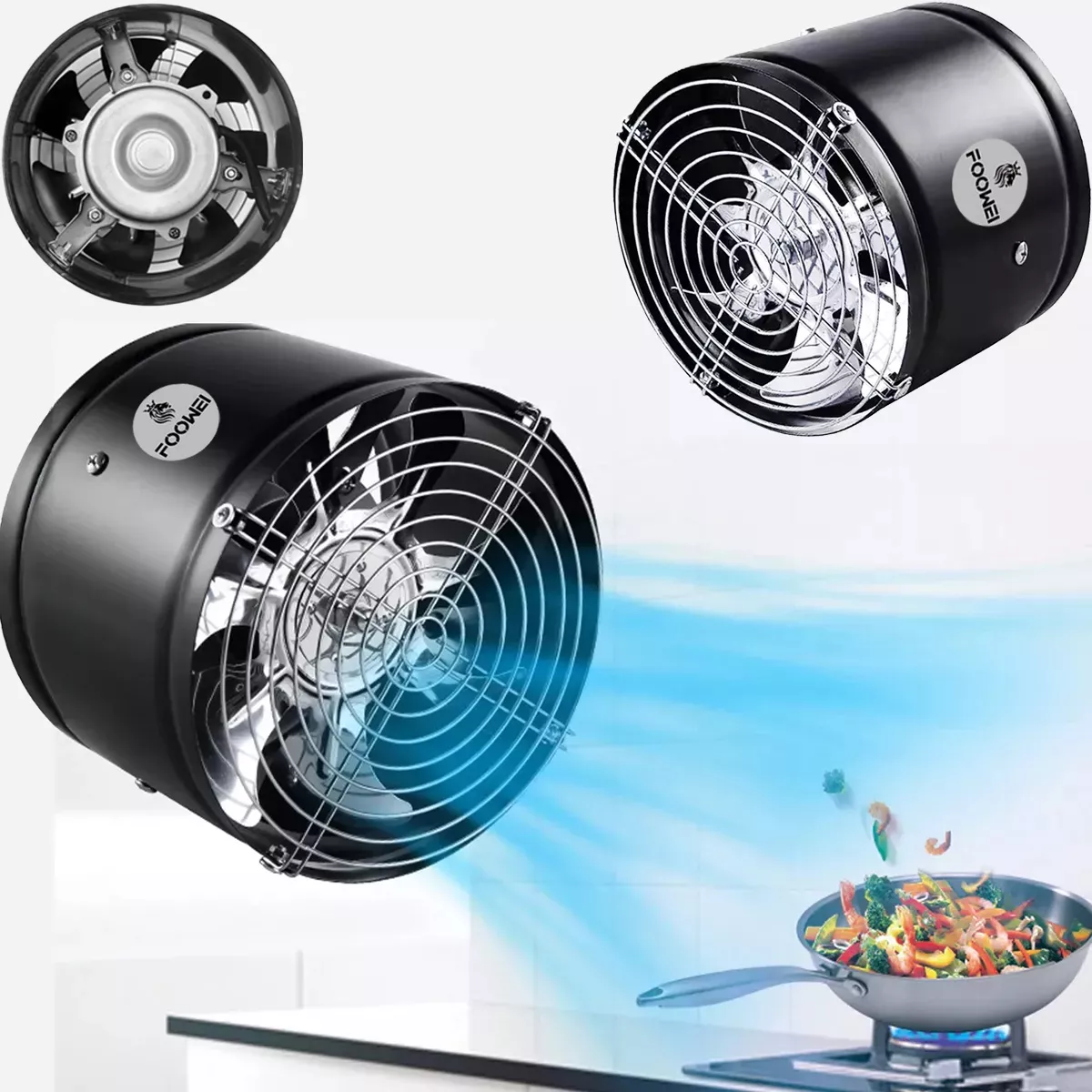 Extractor De Humo Aire Industrial Para Cocina Ventilado 6in Foowei Extractor Humo Aire De Silencios 6in Para Cocina Ventilado