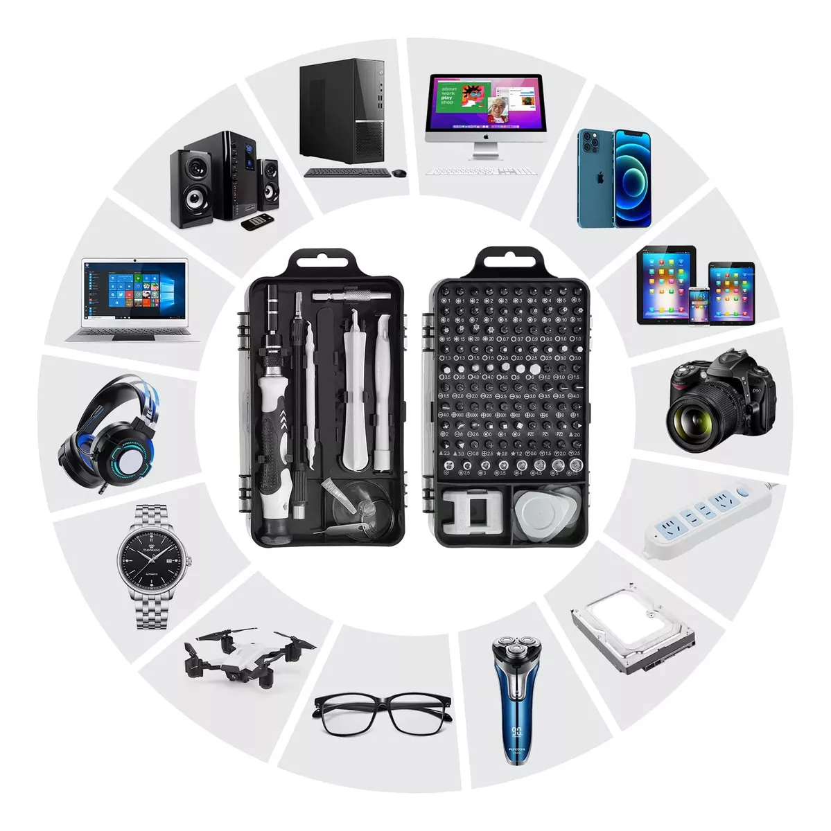 Kit De Desarmadores Y Herramientas De Precisión 115 En 1 RexQualis