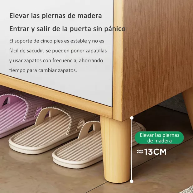 Organizador Muebles De Zapatero De Madera Con 4puertas 120cm