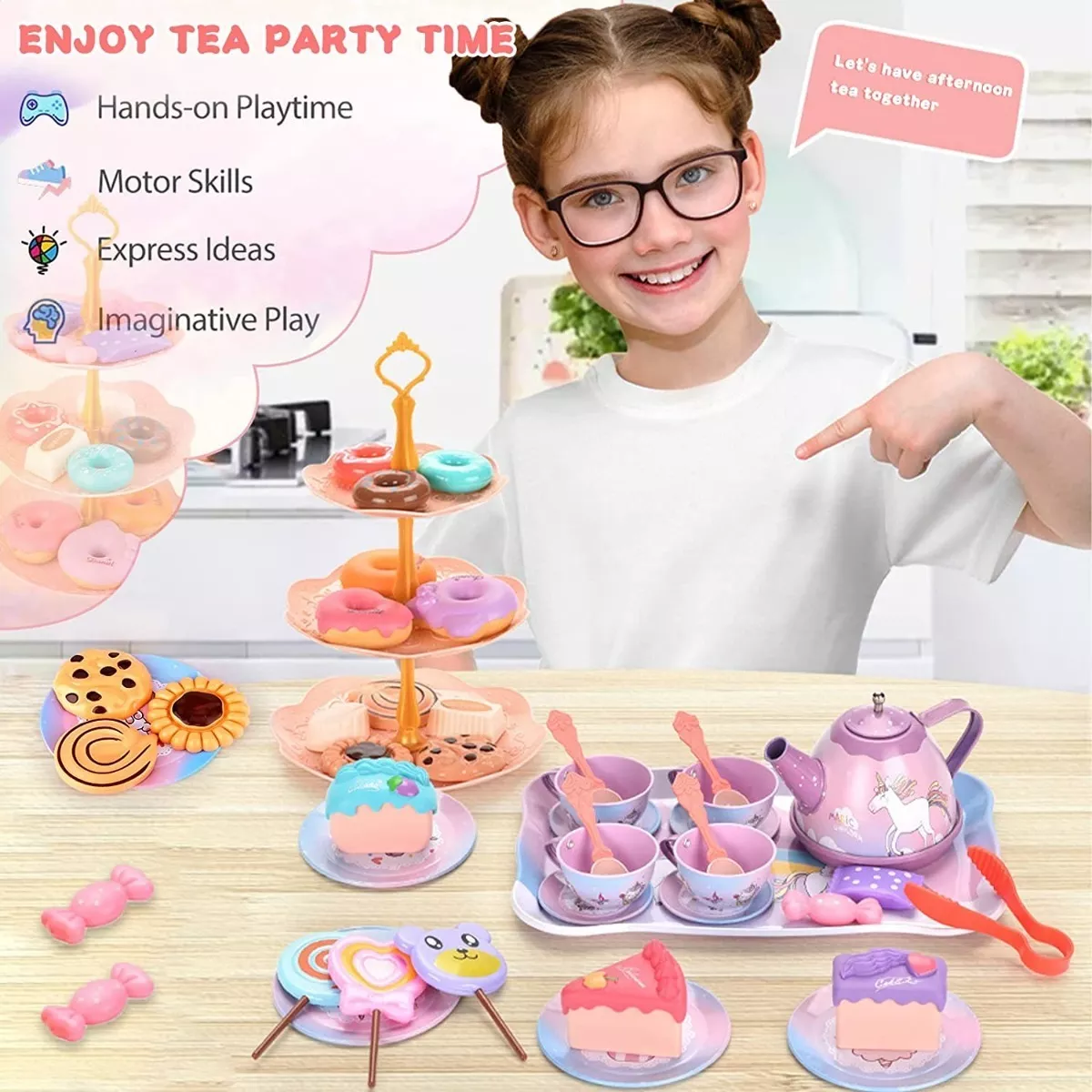 Juguete De Cocina Juego De Té Para Niños Fiesta Del Té Niñas