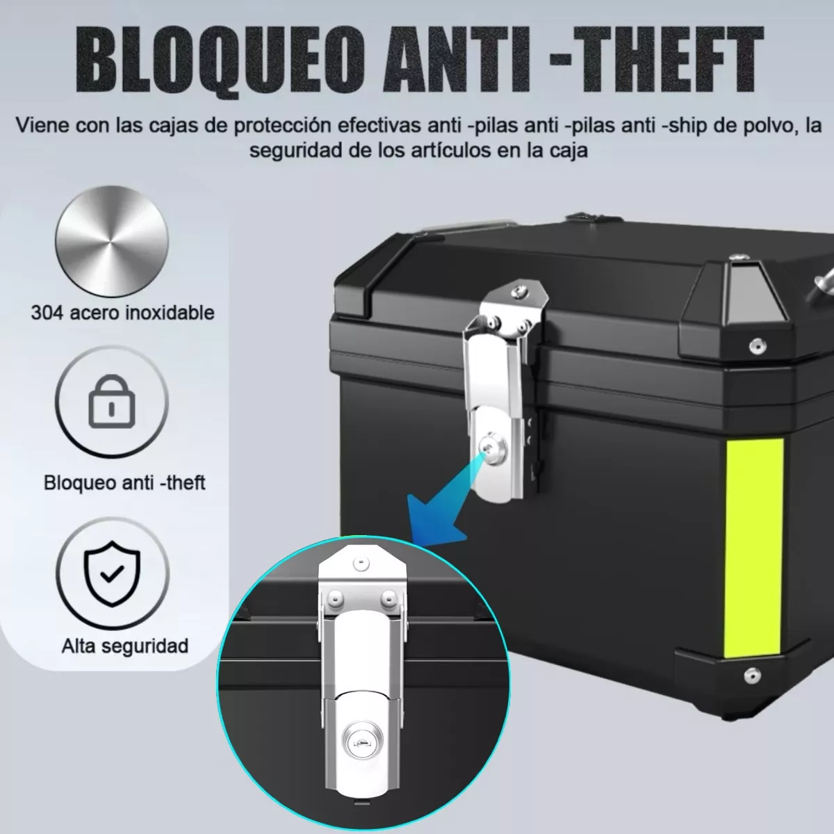 Baul Trasero Caja Para Moto 45l Cajuela Maletero Motocicleta