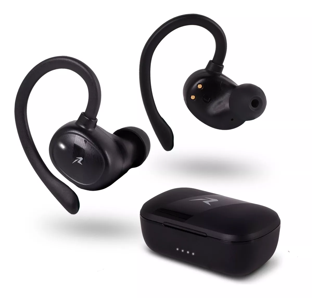 Audífonos Inalámbricos Sport In-Ear Bluetooth 5.1, Ganchos Ergonómicos Para Correr y Ejercicio, Resistentes al Agua IPX4, Base de Carga y Batería de Larga Duración, USB-C, Mod. Air-Sport 2