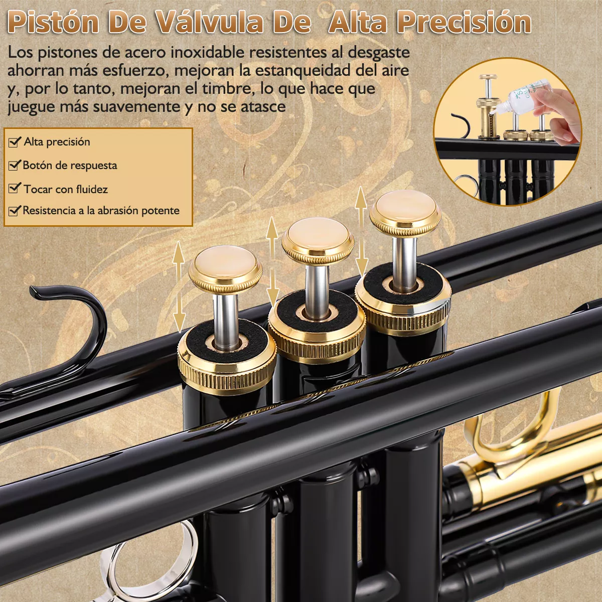 Trompeta Annizhty YQXH001 Negro