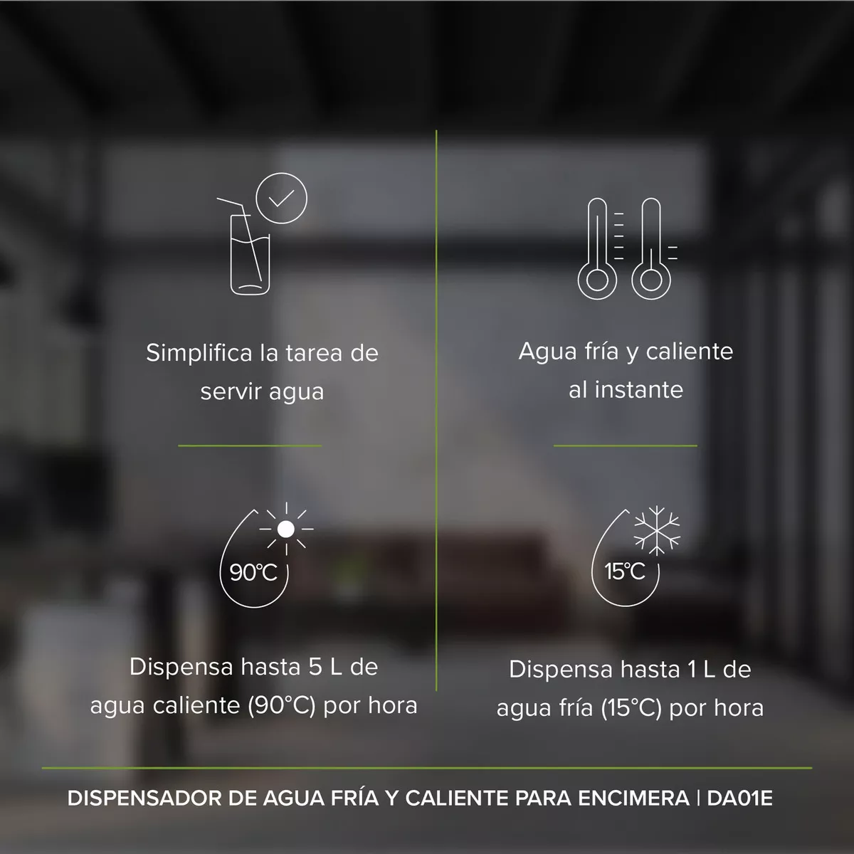 Dispensador De Agua Fría Y Caliente De Encimera Avera Da01e Color Blanco