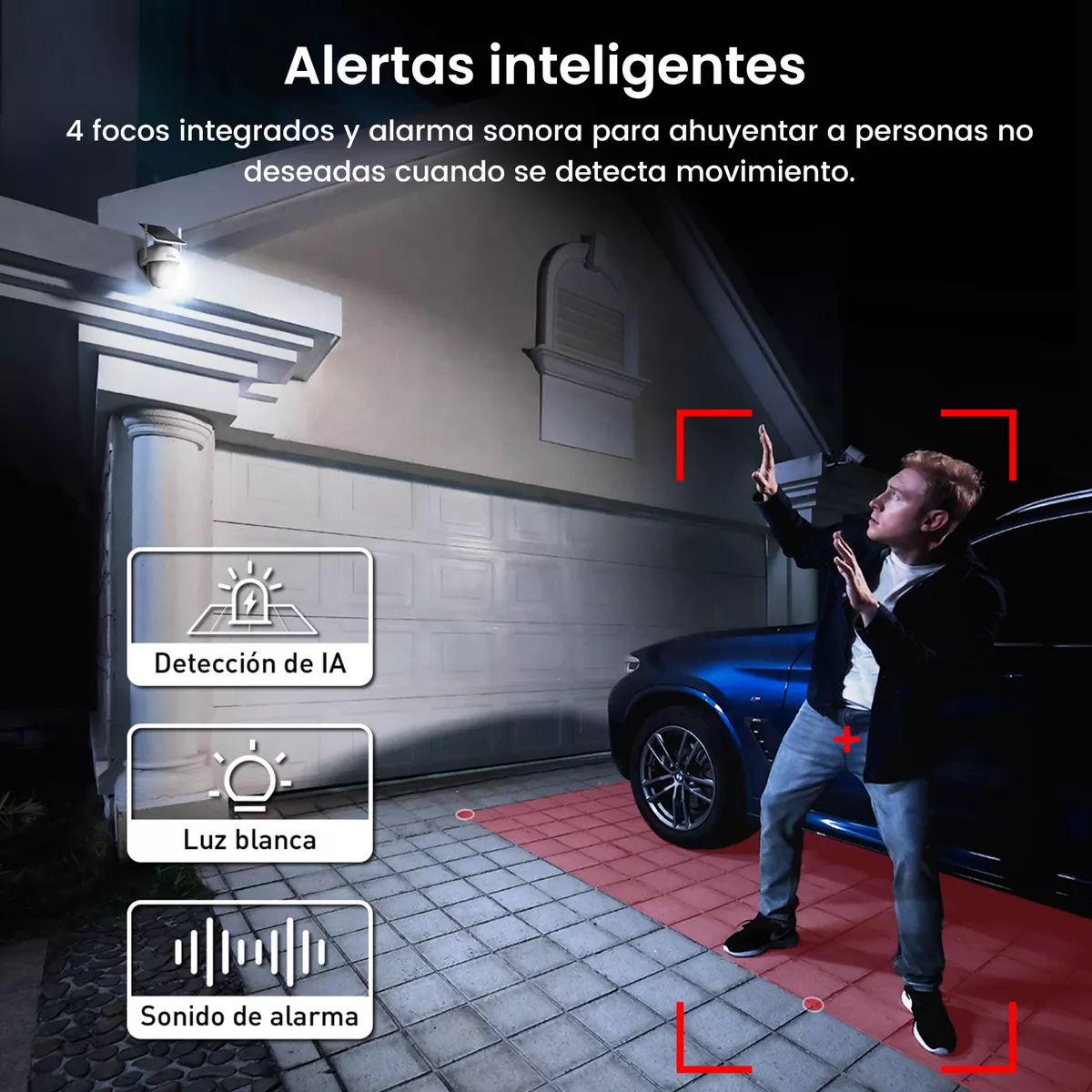 Cámara De Seguridad Solar Wifi Exterior 3mp Hd Audio 360 Ptz