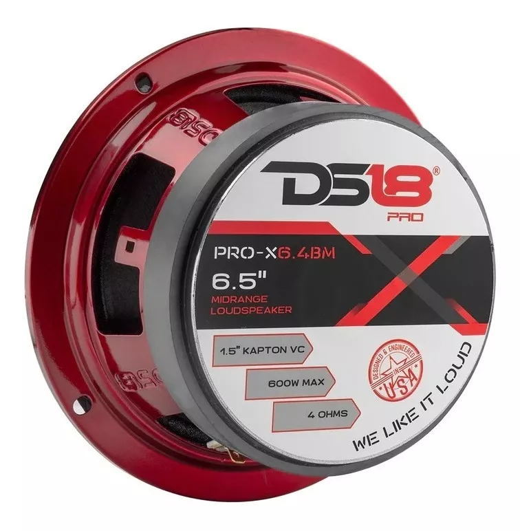 Paquete De 4 Bocinas Medio Rango Ds18+amplificador Db Drive