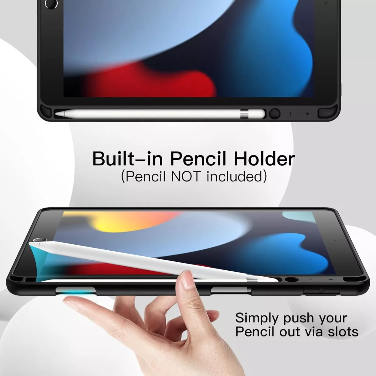 Funda Para iPad 9ª 8ª 7ª Generación-iPad 10.2 Pulgadas Negro