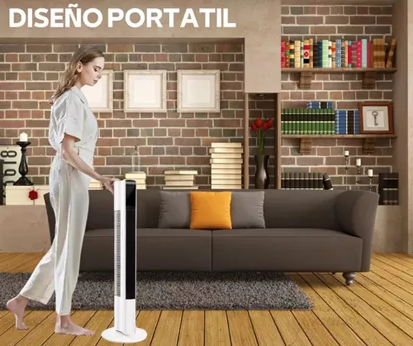 Calentador Y Ventilador 2 En 1 De Torre Con Control Remoto