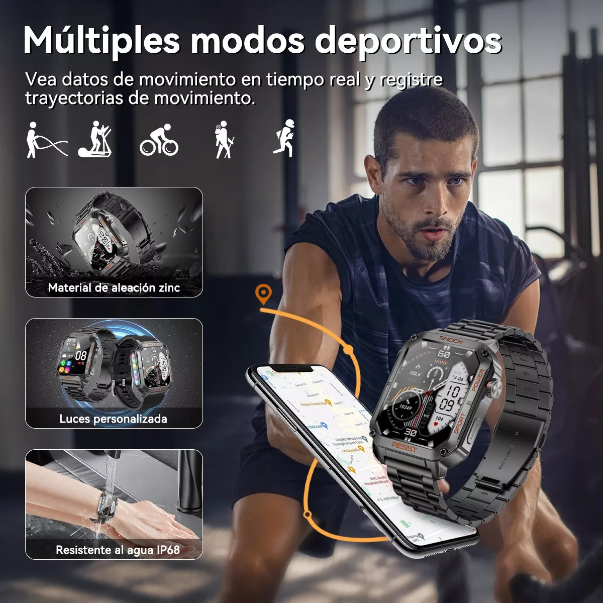 Reloj Smartwatch 1.91'' Reloj Inteligente Bluetooth Llamada