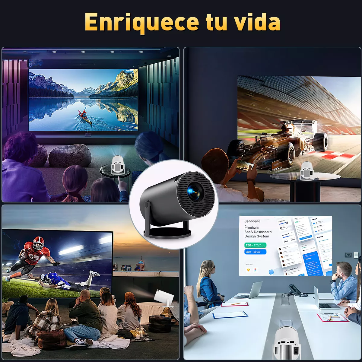 Proyector Profesional 4k Hd Android 11 Wifi6 1080p 8000 Lm