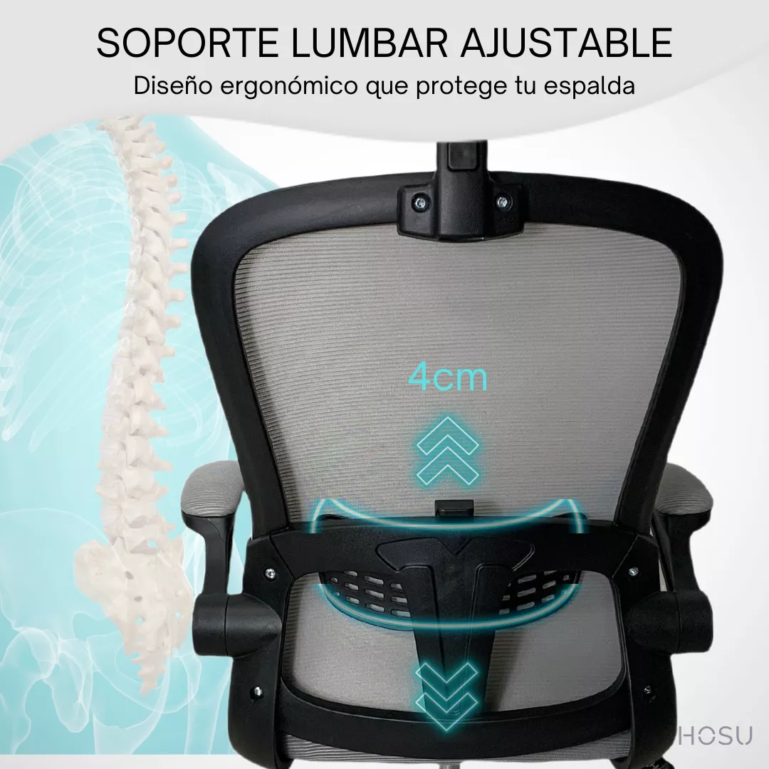 Hosu B1 Silla De Oficina Blanca Reclinable Malla Ergonómica