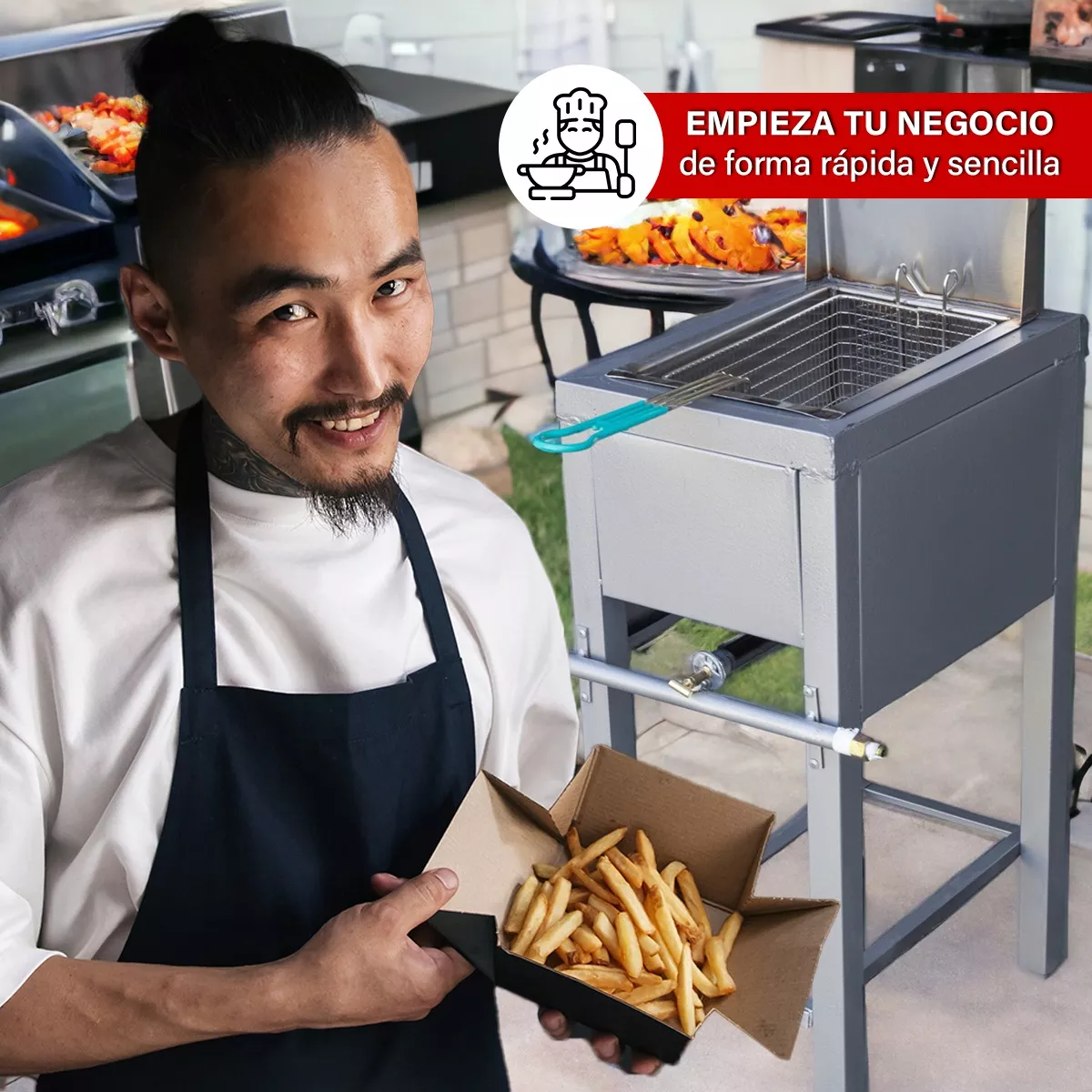 Freidora De Aceite Con Repisa Profesional