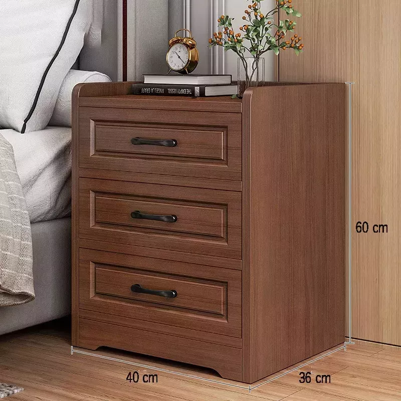 Mesita De Noche Mesa Auxiliar La Cama Moderna Con 3 Cajones