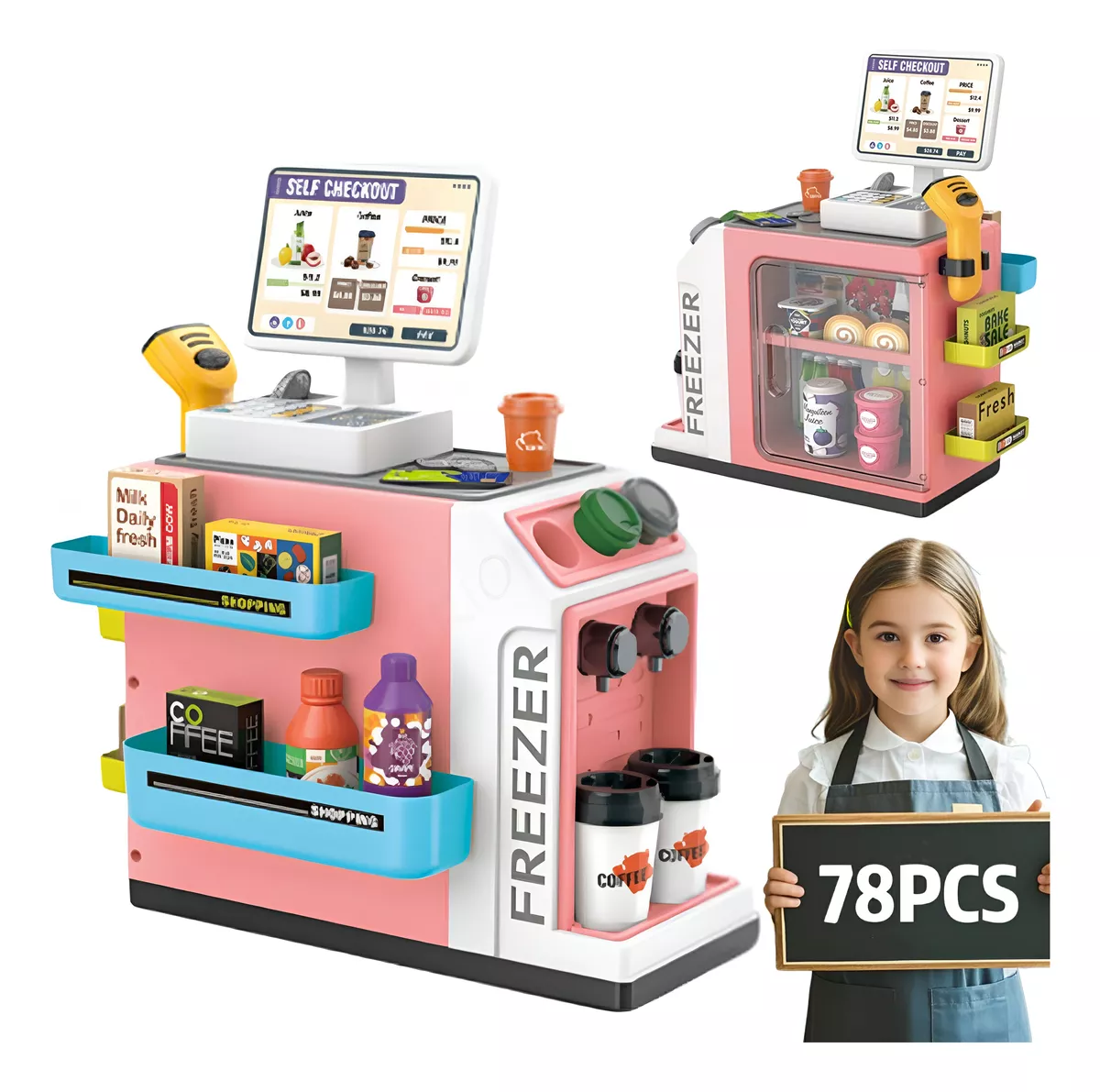 Caja Registradora Y Cafetera Juguete Infantil Para Niño