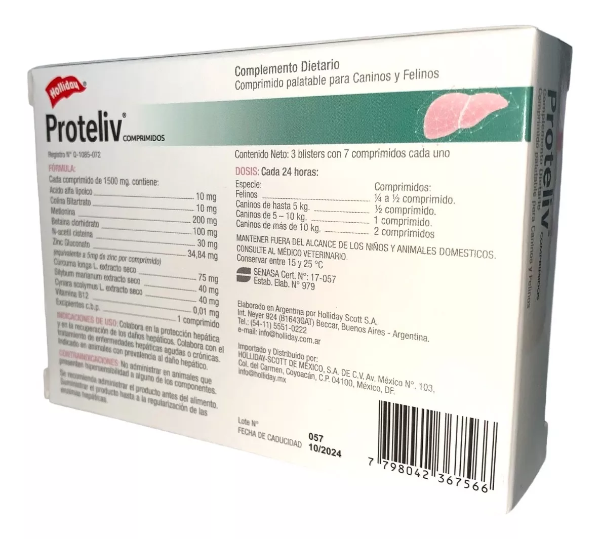 Proteliv 21 Comprimidos Holliday Protector Hepático