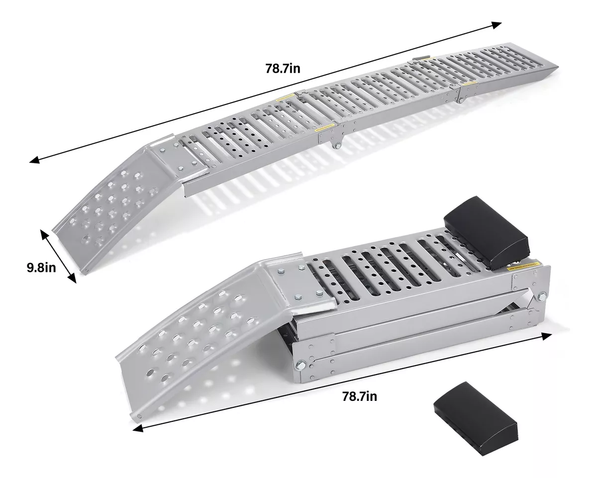 Rampas Escalera De Aluminio Plegable Para Cuatrimoto Y Moto