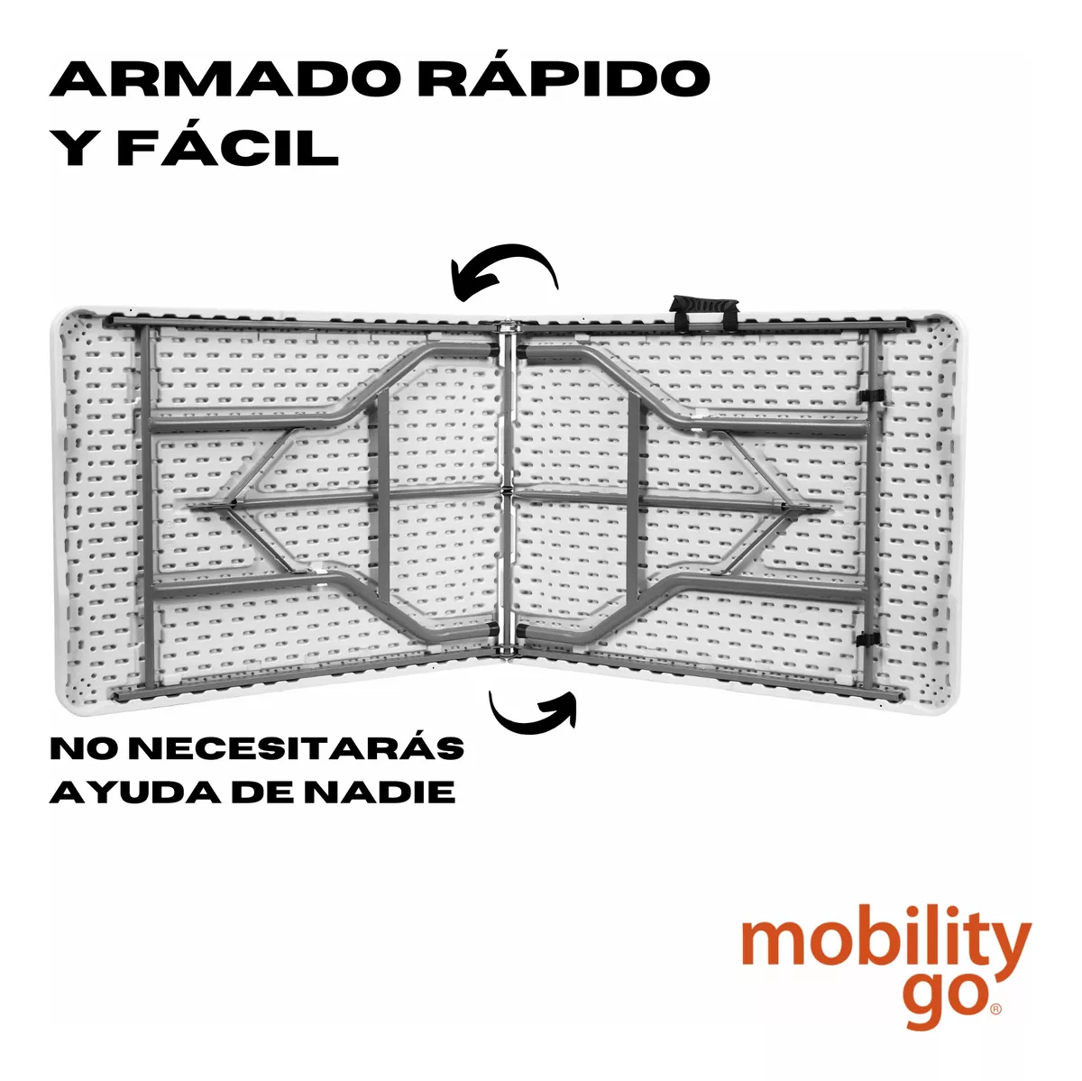 Mesa Plegable Portátil 1.80m Portafolio Plástico Resistente