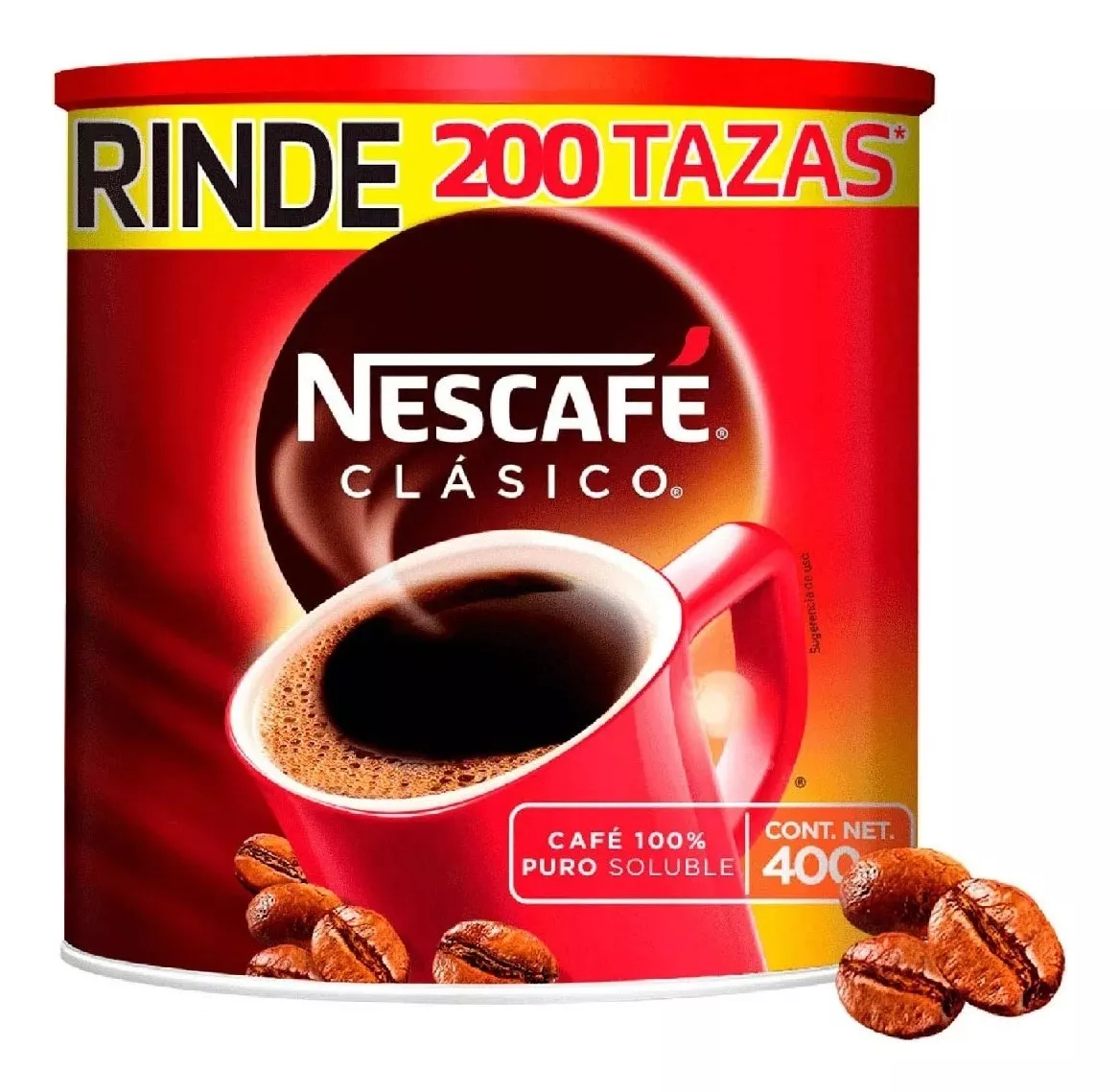 Café instantáneo clásico descafeinado Nescafé Clásico sin gluten frasco 400 g