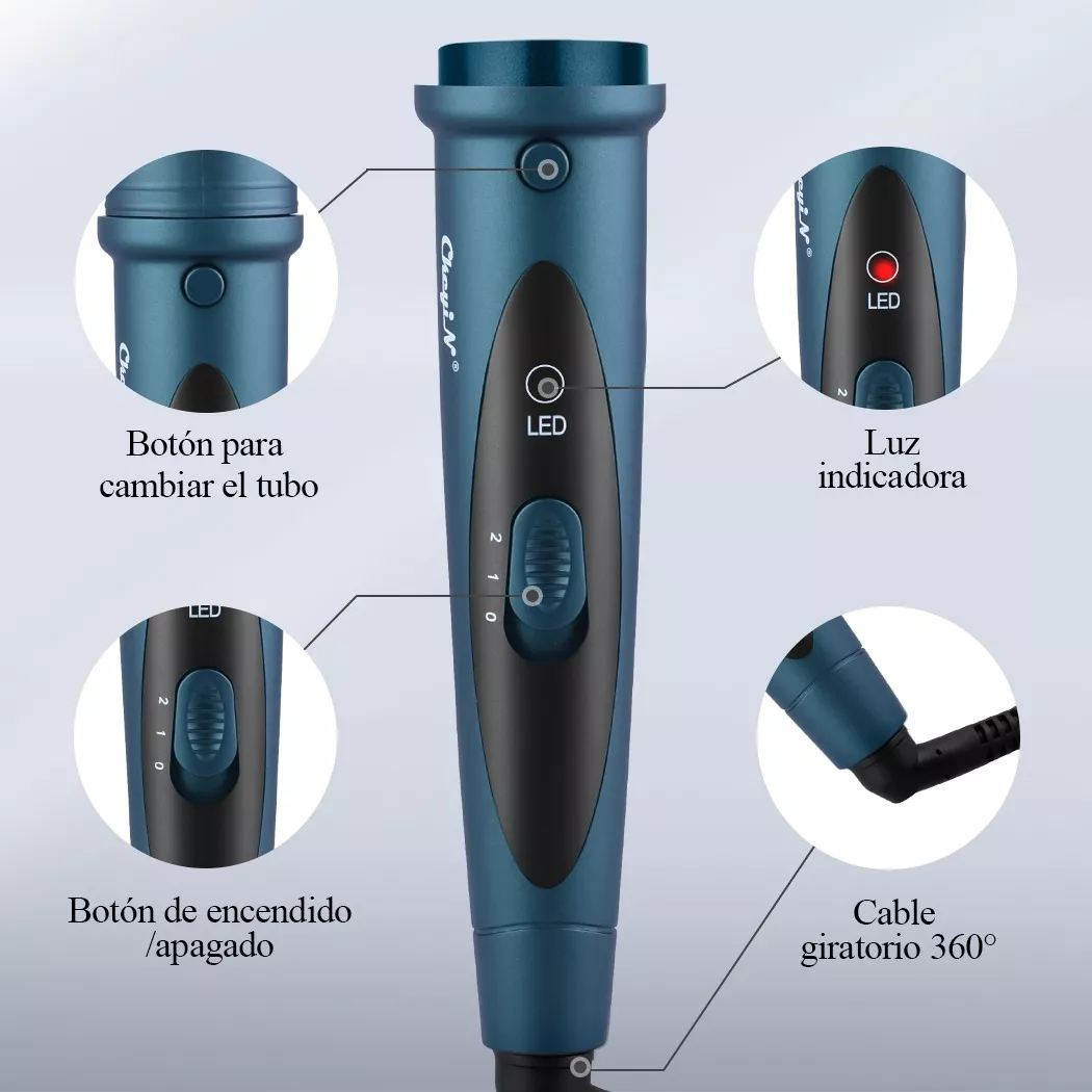 Rizadoras De Cabello Cerámicas Ferros Profesionales- 5 En 1