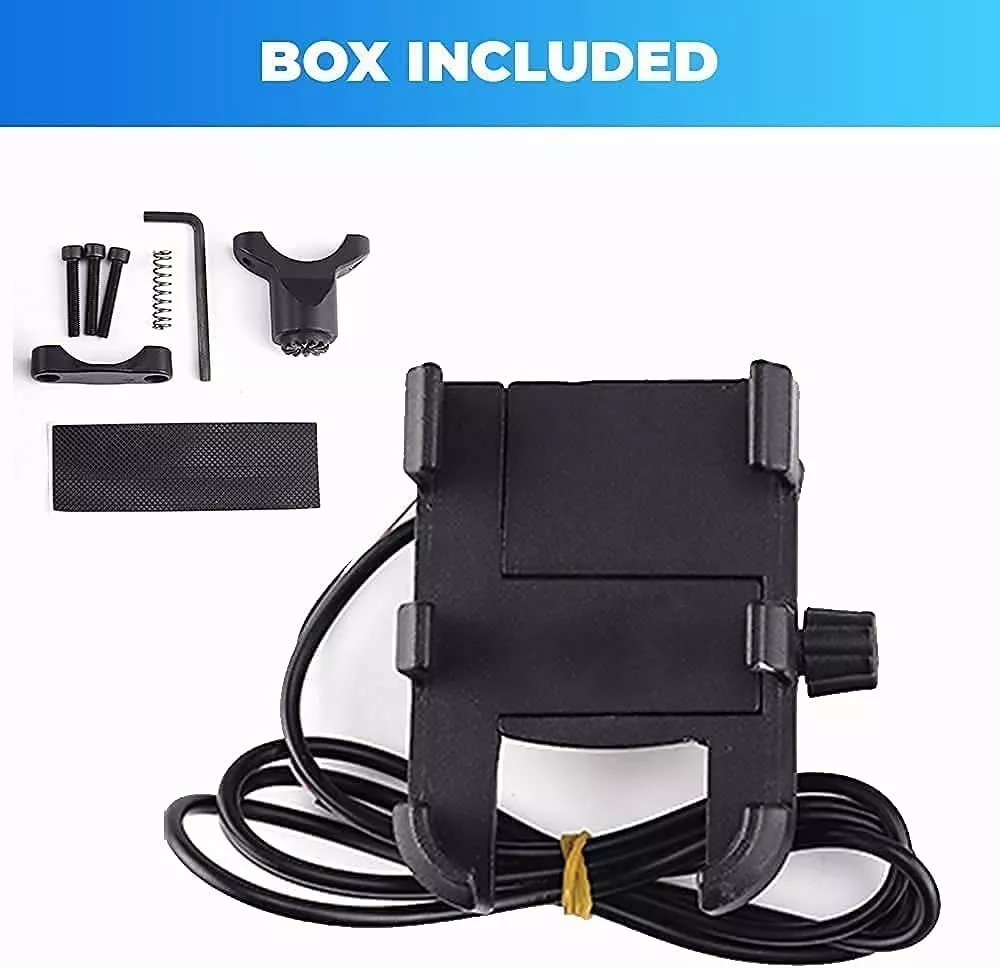 Aluminio Porta Celular Soporte Moto Telefono, Puede Recargar