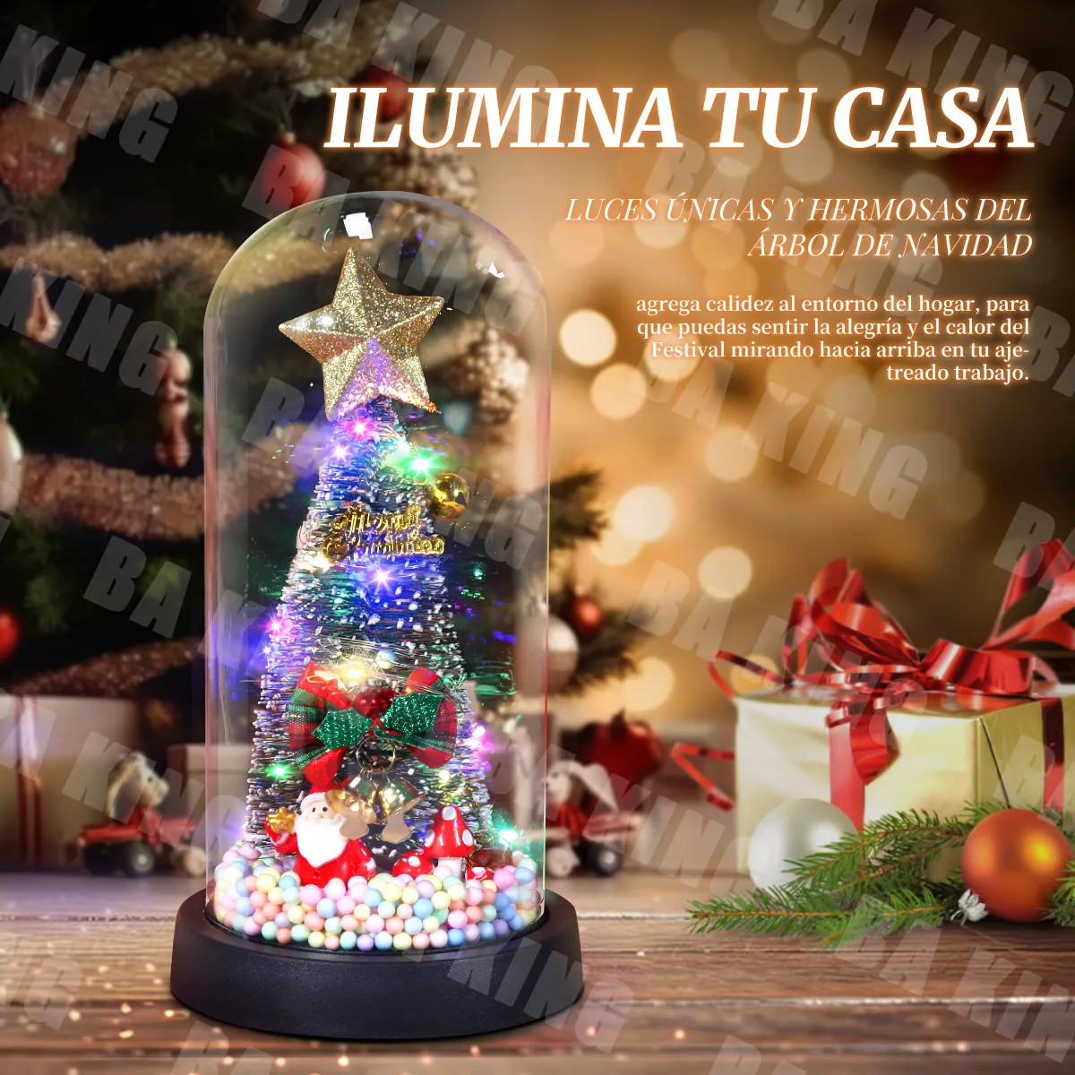 Luces De Navidad / Arbol De Navidad Cúpula De Cristal Regalo