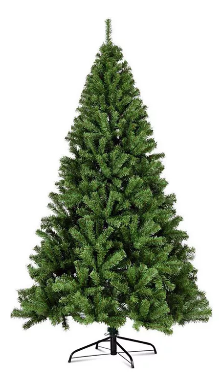 Killsoul® Árbol De Navidad 2.4m Encriptado 1400 Ramas Pino Artificial, Con Soporte De Metal, Ideal Para Decoración Interior Y Exterior Color Verde