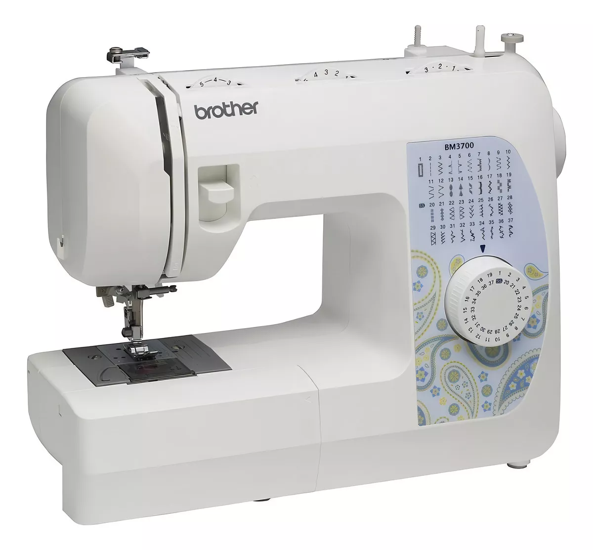 Máquina De Coser Recta Brother Bm3700 Portable Blanca 110v Color Blanco