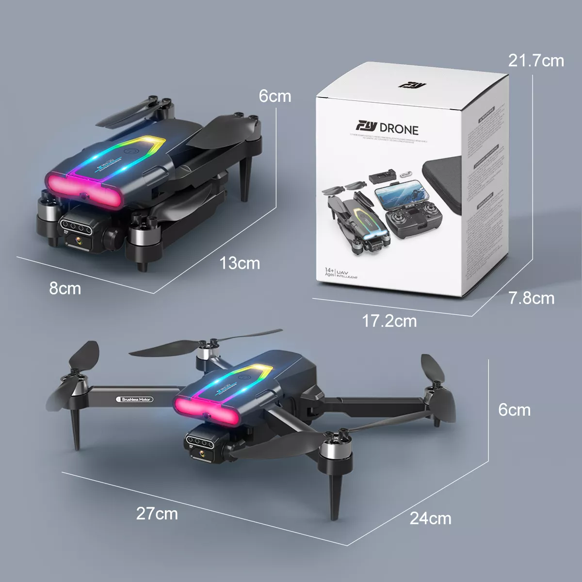 Fij Mini Drones Con Cámara 8k Hd F199 Sin Escobillas 3 Baterías