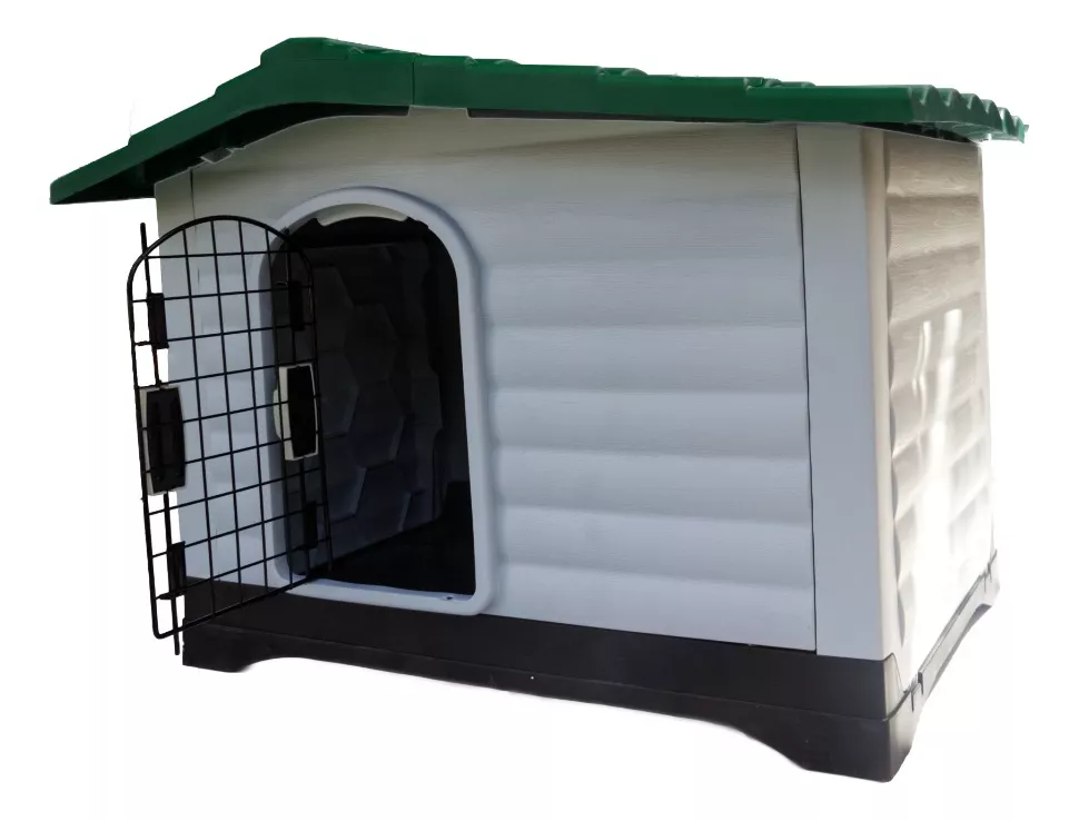 Casa Para Perro Raza Mediana Con Puerta Metal Y Térmica