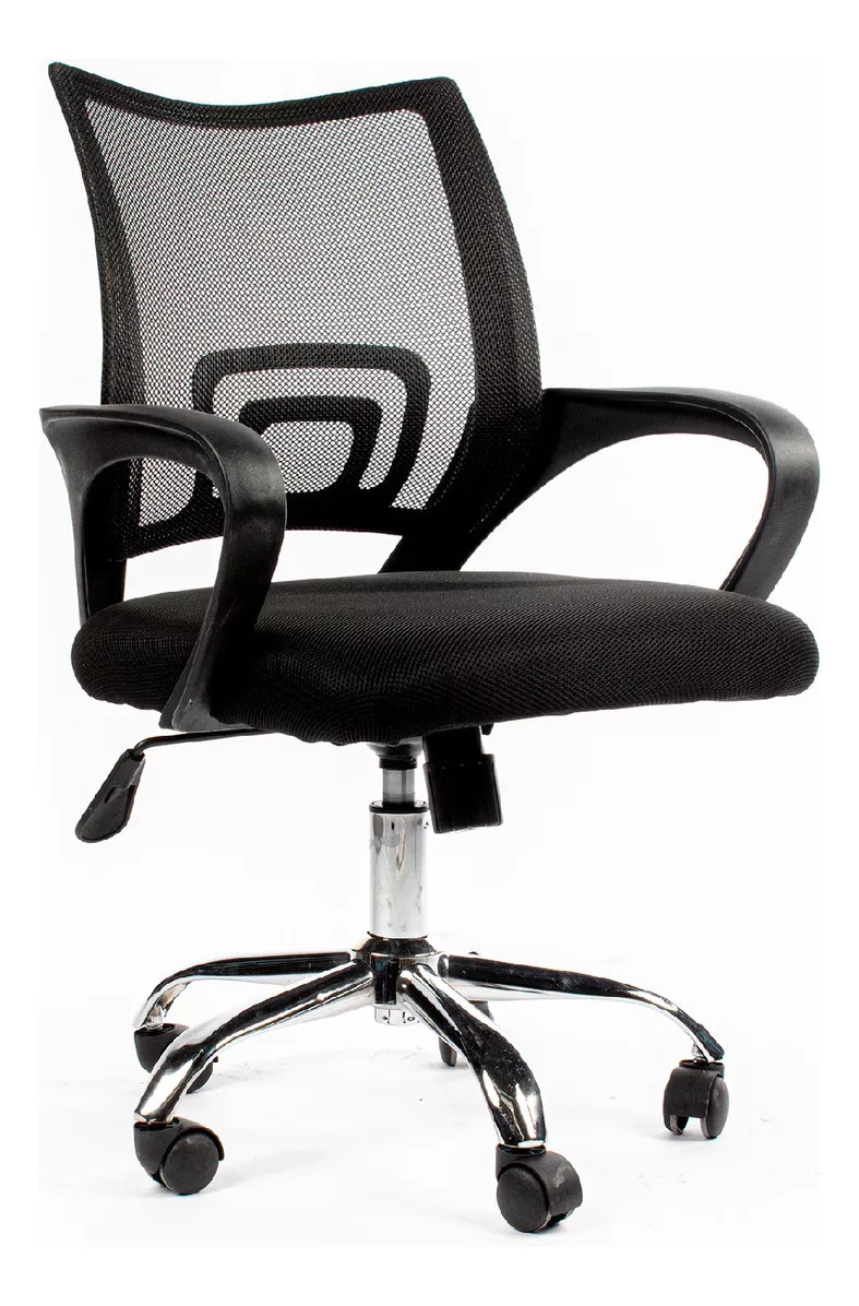 Silla de escritorio Urban Design YZ01B ergonómica  negra con tapizado de cuero sintético